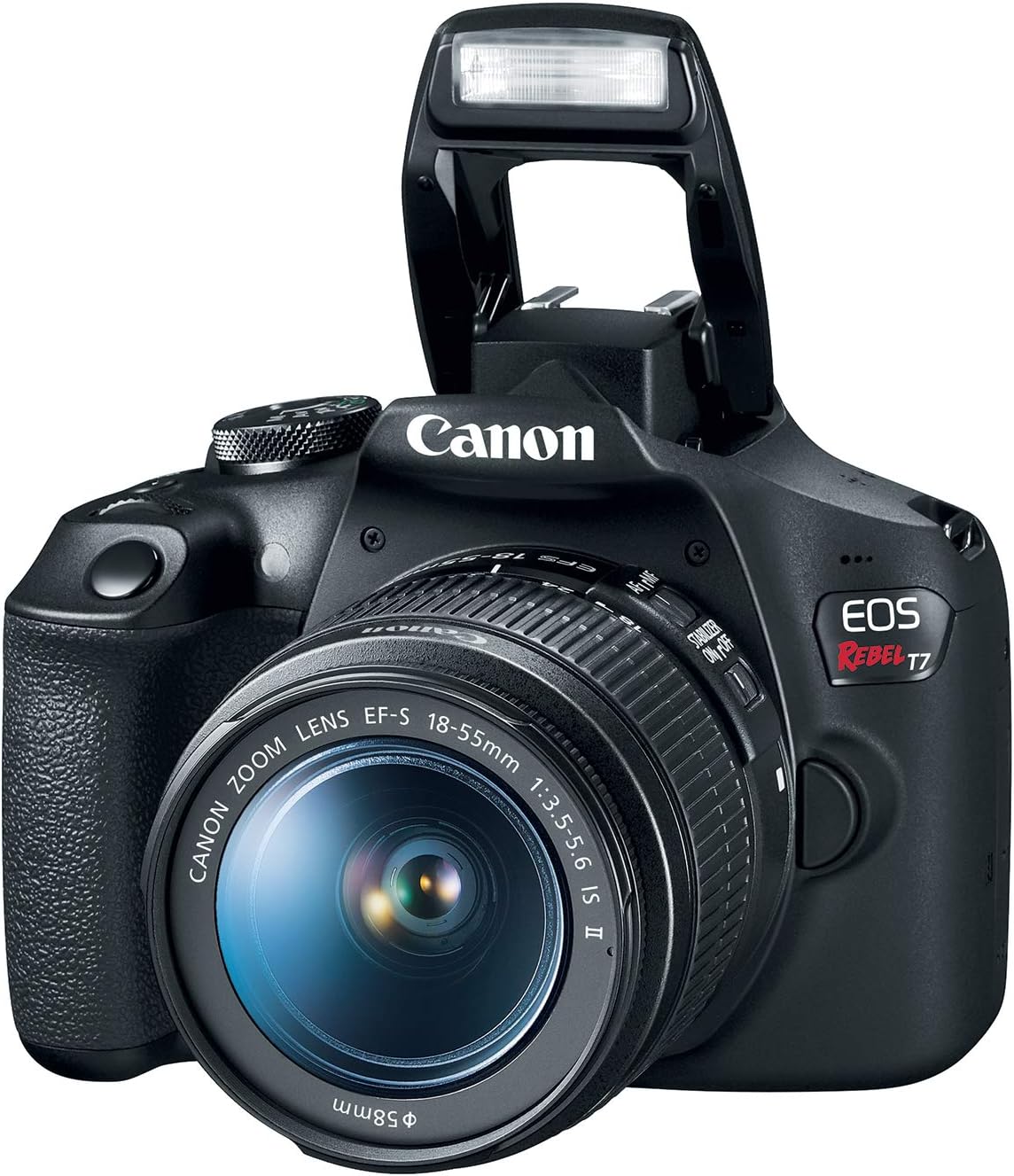 Canon EOS Rebel T7 w/ EF-S 18-55mm f/3.5-5.6 is II Lens & Gadget